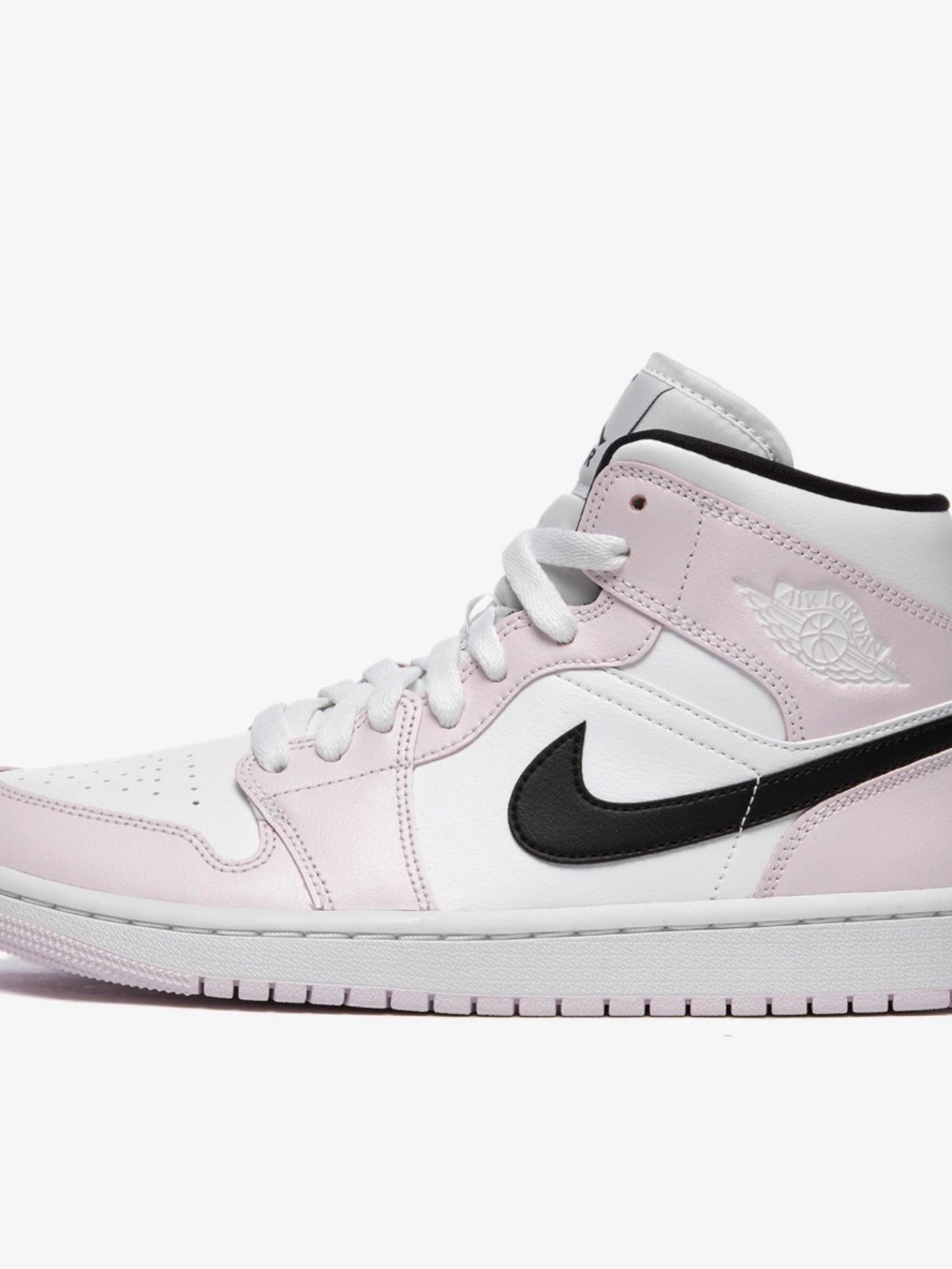 Women’s Barely Rose Pink Nike Air Jordan 1 Mid Sneakers